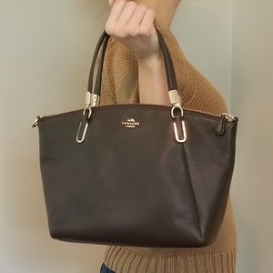 Coach Black Leather Handbag EUC